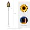 Glitzhome® 52.5" Blue Metal Sunflower Decorative Garden Birdhouse with Stake